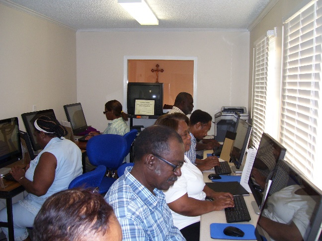 Computer Classes taught weekly by Sister Wiona